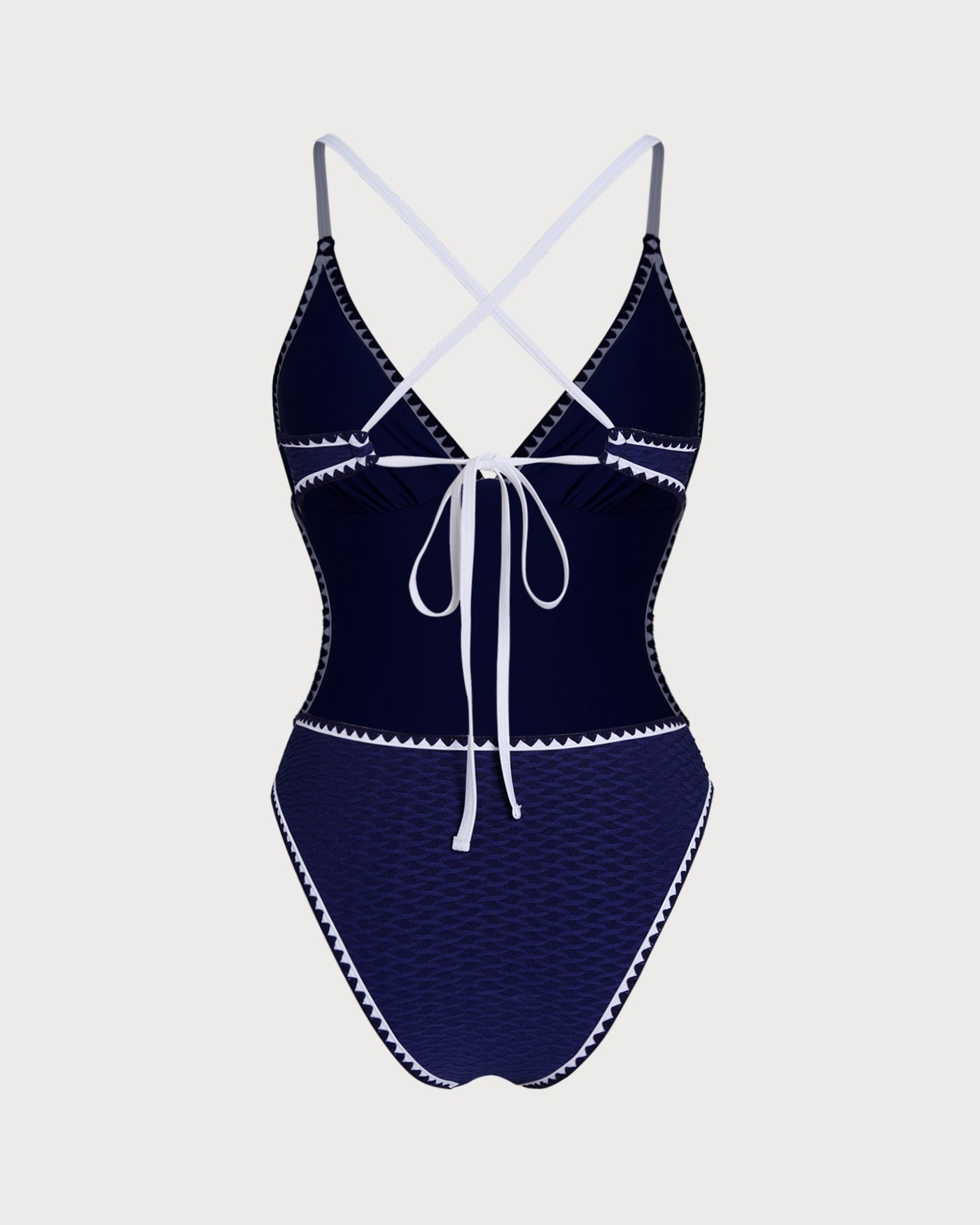 Bralette Azul X Cross Traje de Baño de Una Pieza