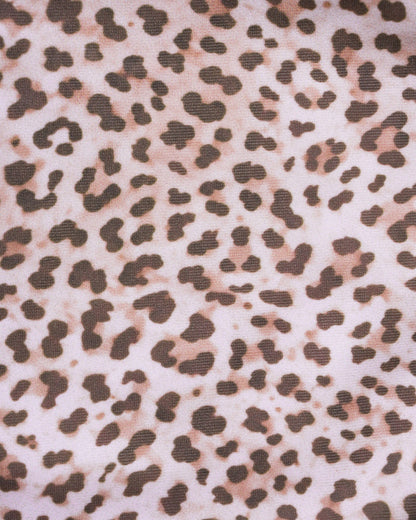Conjunto de Bikini Halter de Estampado de Leopardo