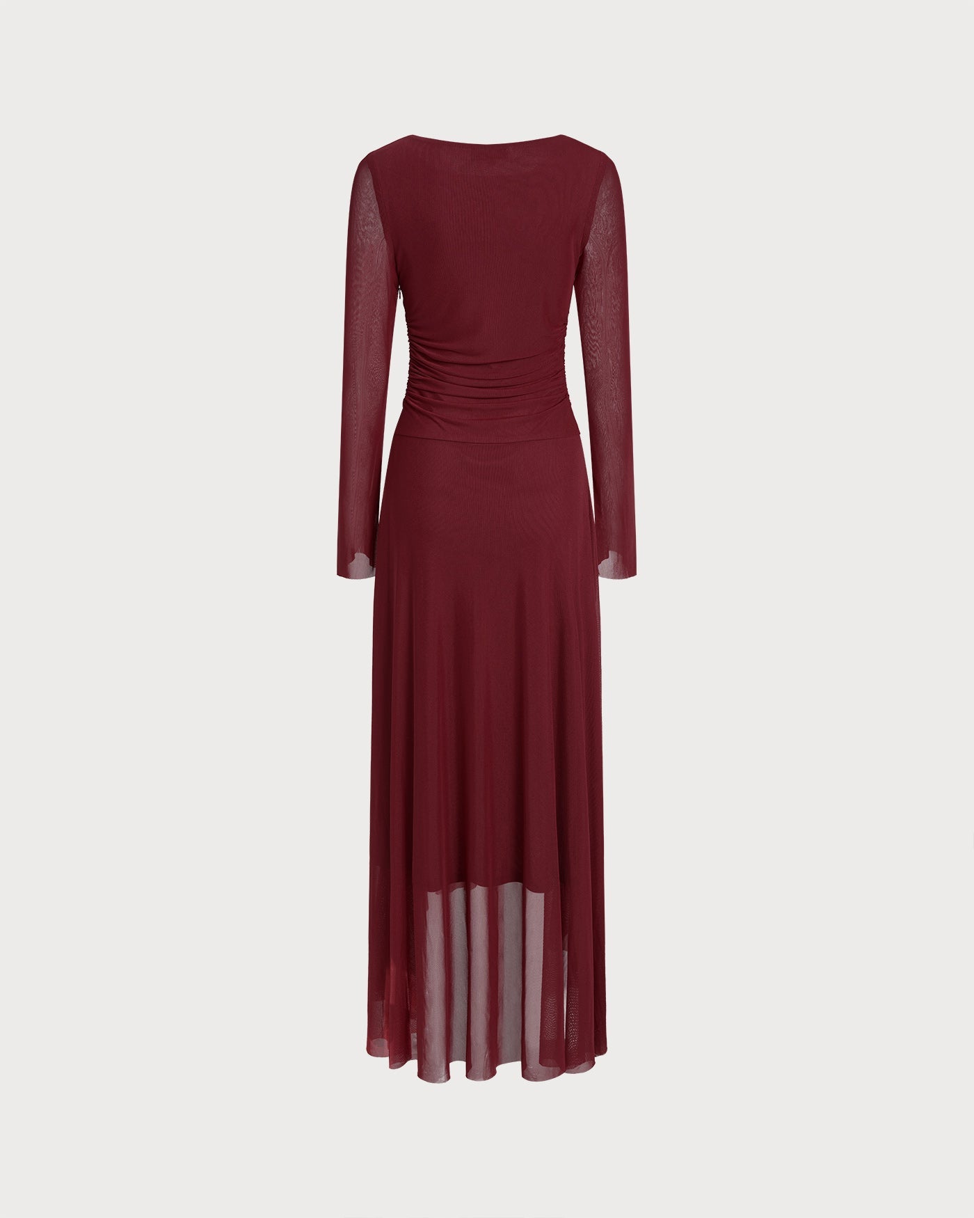 Vestido Maxi de Cuello Barco Rojo