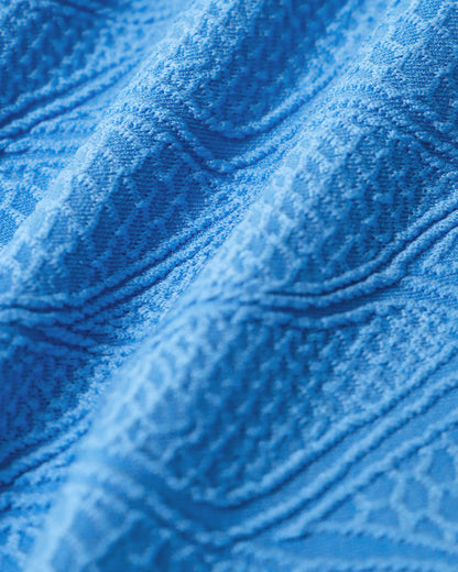 Bañador de Una Pieza con Textura Azul
