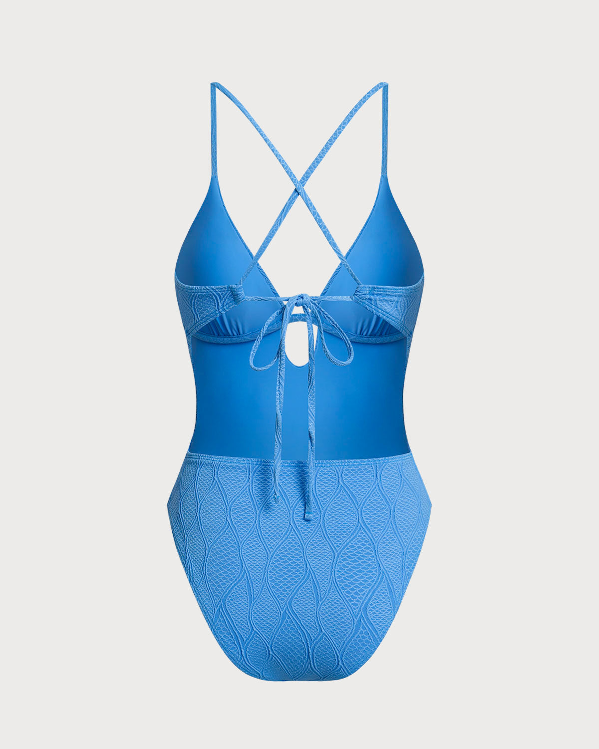 Bañador de Una Pieza con Textura Azul
