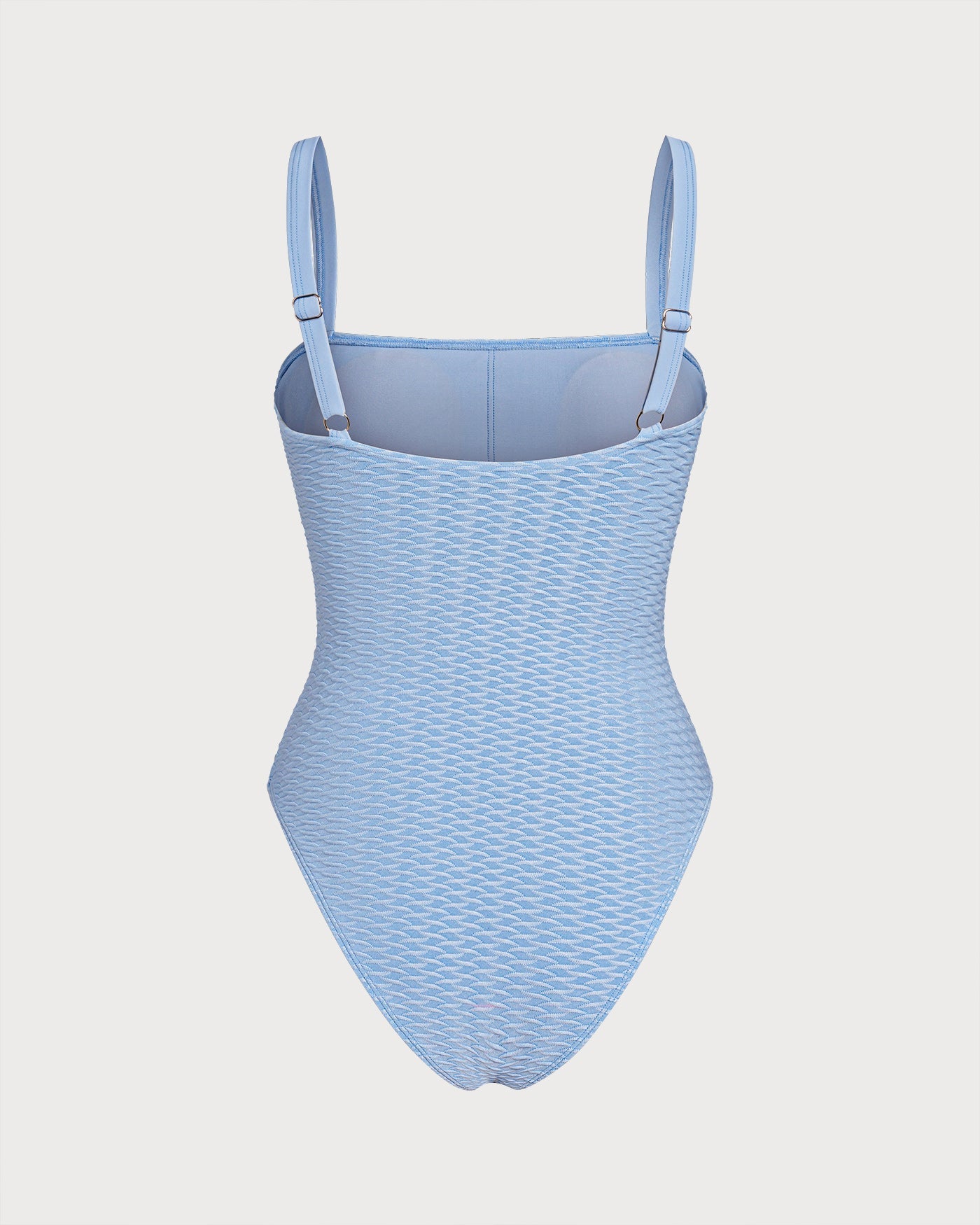 Bañador de Una Pieza Bandeau con O-Ring Azul