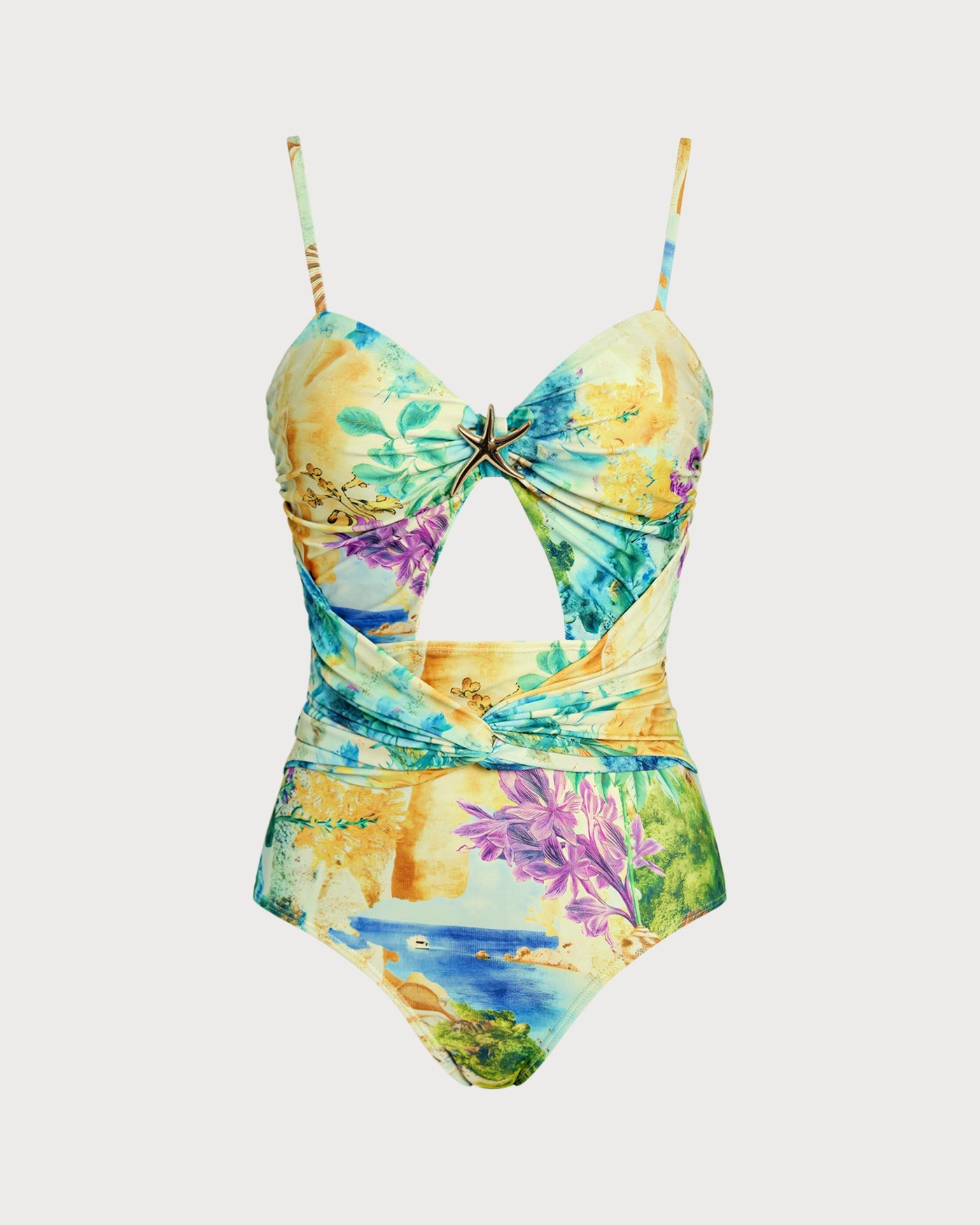 Traje de Baño de Una Pieza Floral Twist