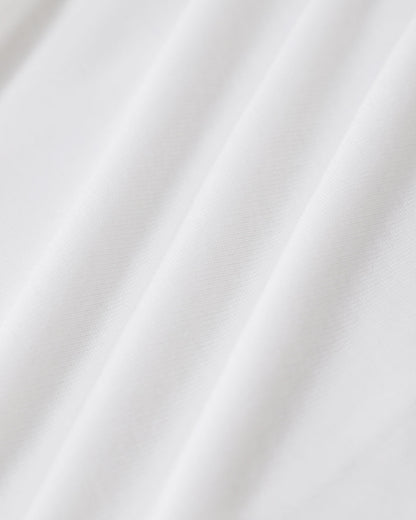 Falda Midi Recta de Cintura Elástica Blanca