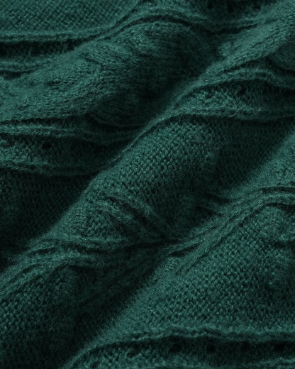 Suéter de Manga Larga con Volantes Verde