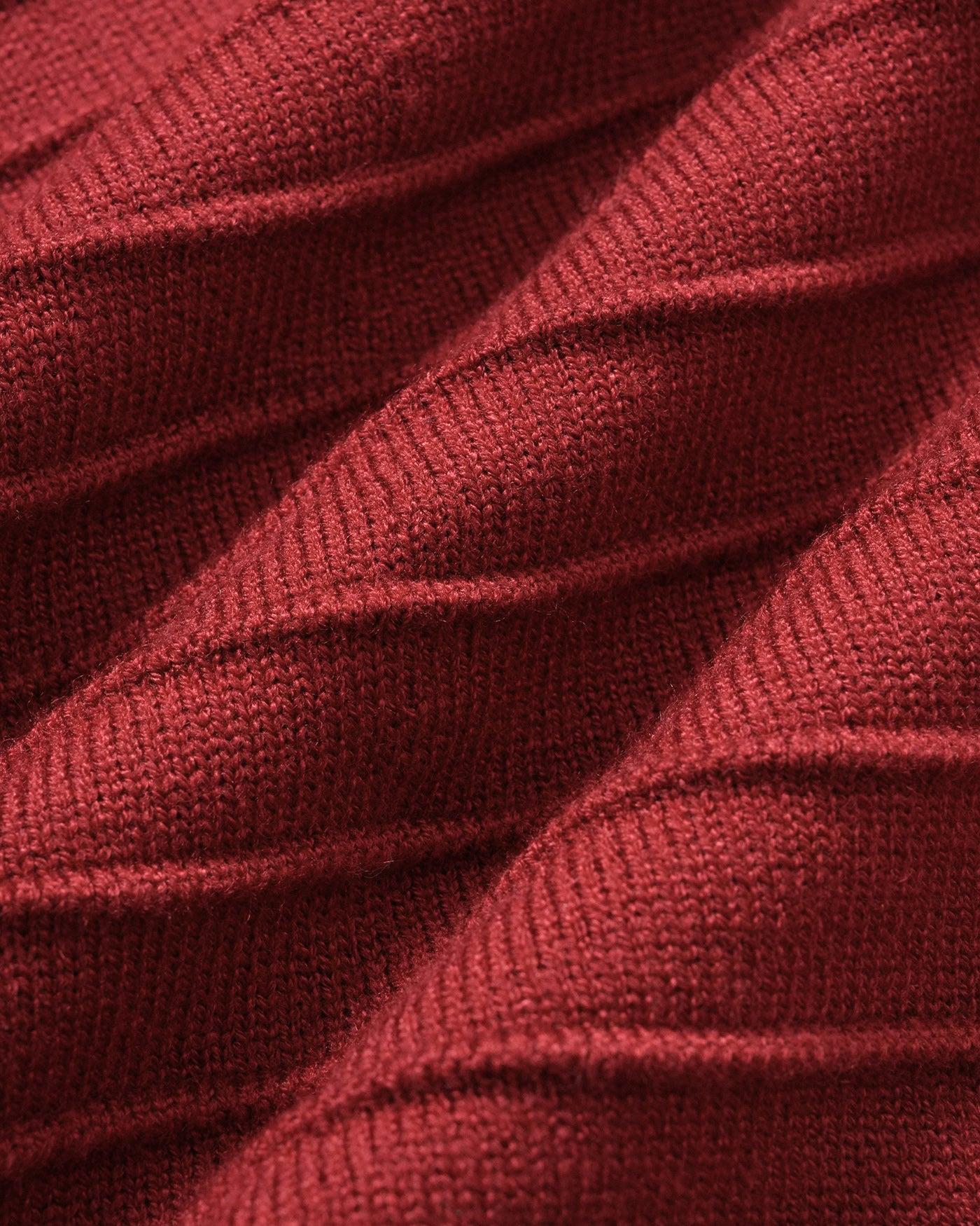 Vestido de Suéter A-Line con Mangas de Linterna Color Rojo Vino