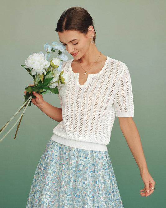 Suéter Texturizado Viscoso Off White