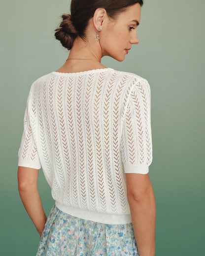 Suéter Texturizado Viscoso Off White