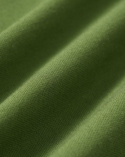 Falda Midi Sólida Verde con Cinta