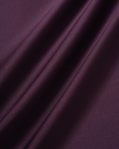 Vestido Maxi de Satén con Cuello de Cowl Morado