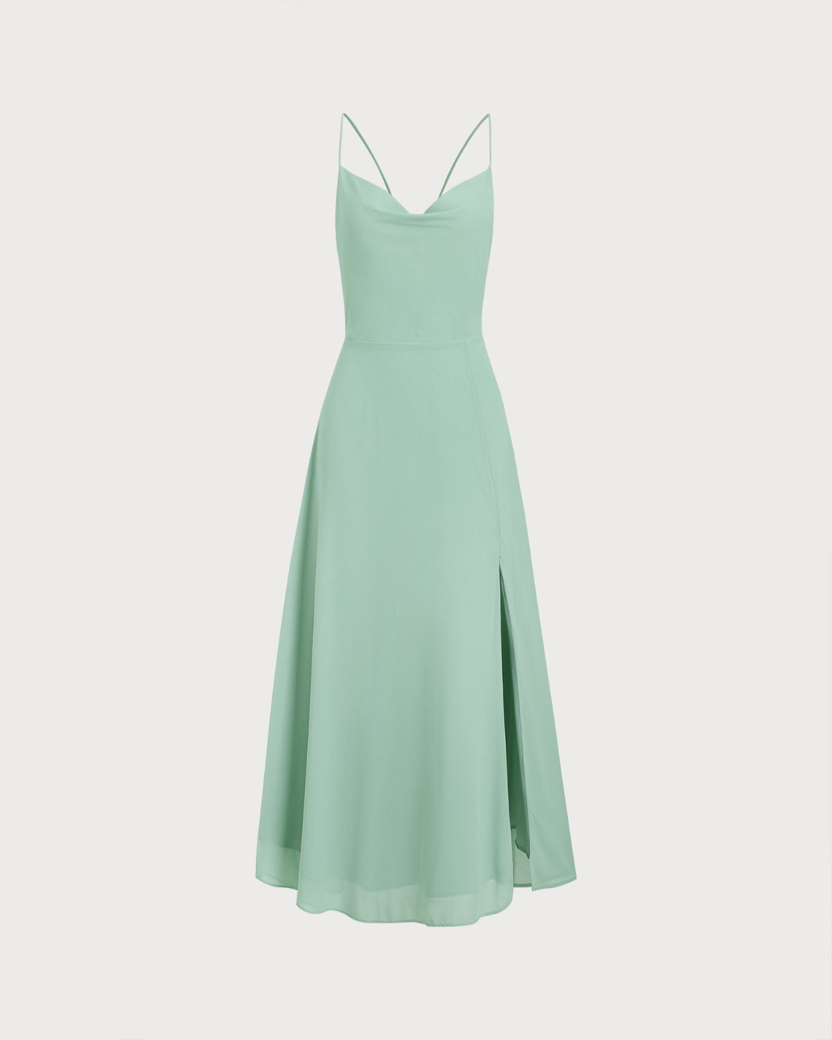Vestido Maxi Sin Espalda A-Line Verde