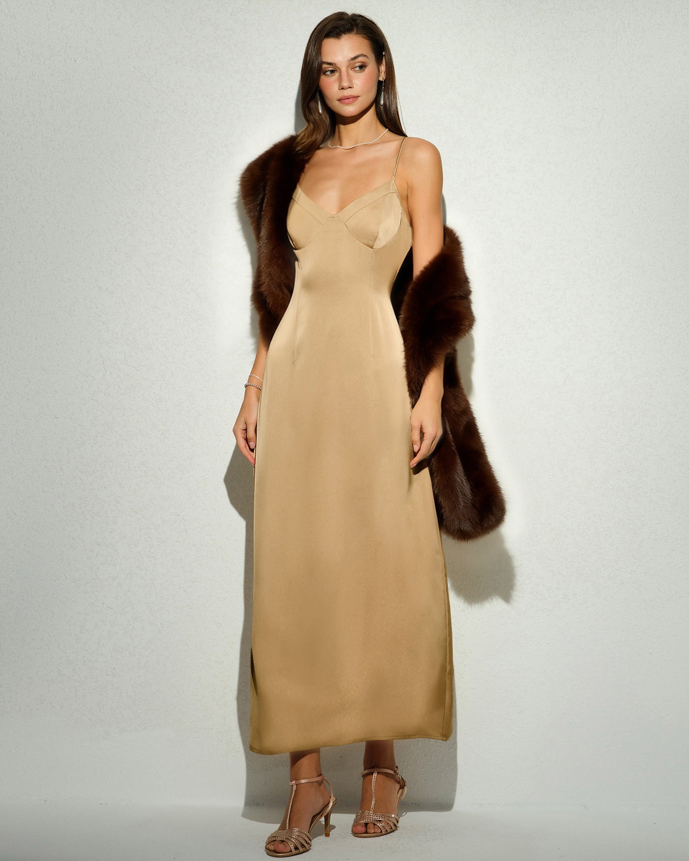 Vestido Maxi Sin Mangas Amarillo