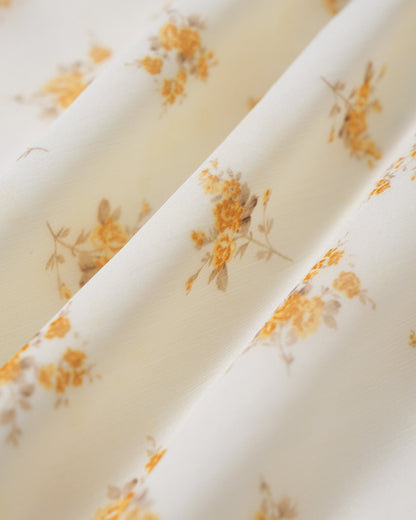 Vestido Maxi Sin Mangas con Volantes de Flor de Albaricoque