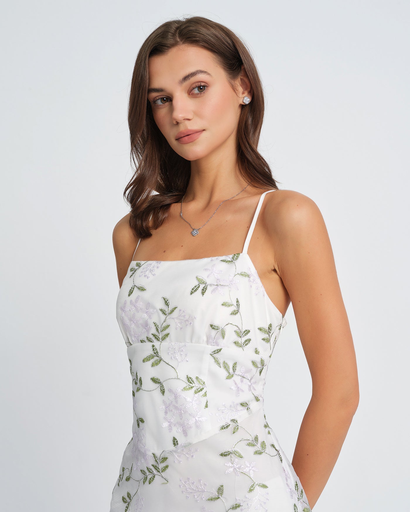 Vestido Maxi Sin Mangas Floral Blanco