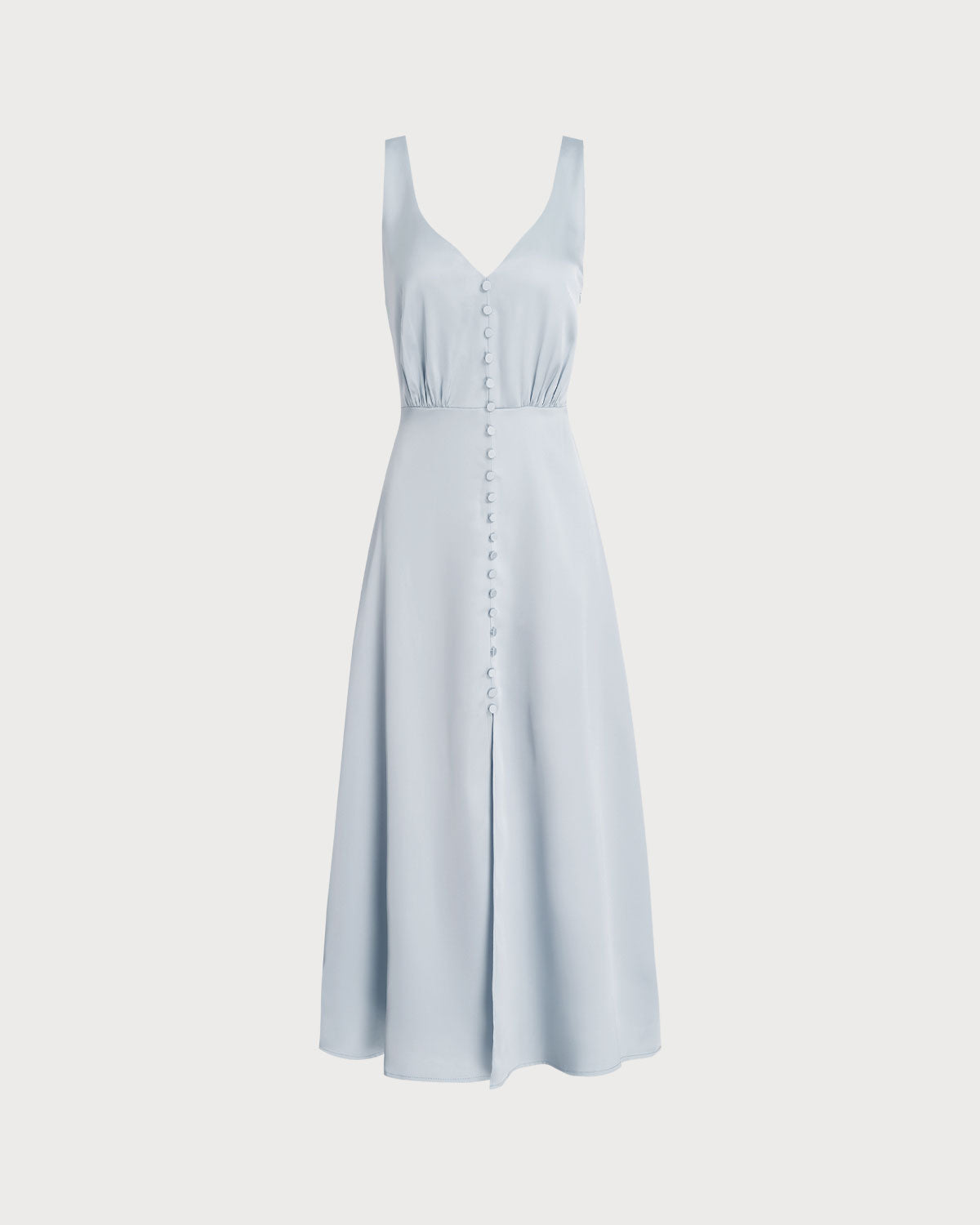Vestido Maxi Sin Mangas A-Line Gris