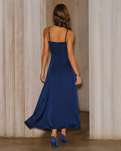 Vestido Maxi A-Line en Color Marino