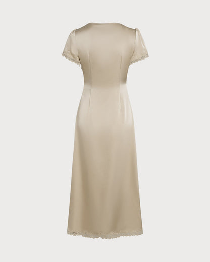 Túnica Maxi de Encaje de Albaricoque