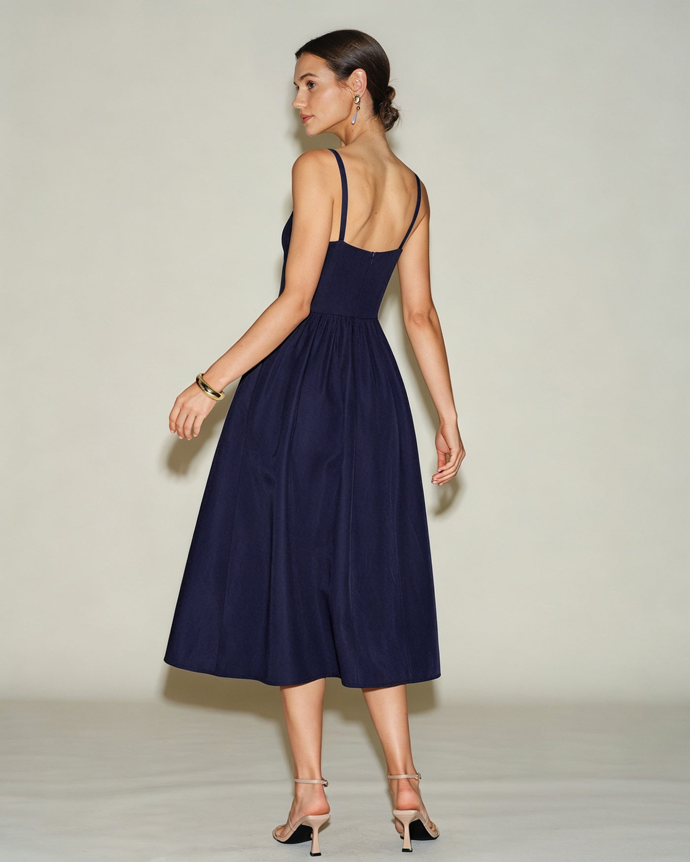 Vestido Midi A-Line Azul