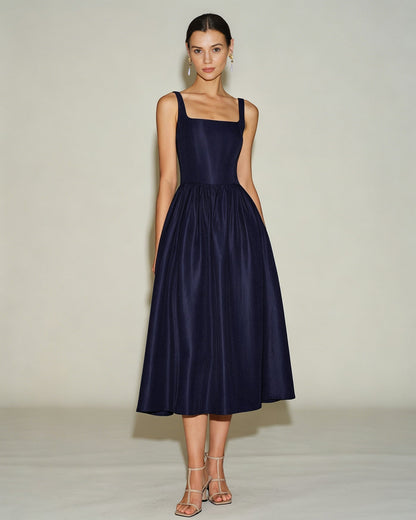 Vestido Midi A-Line Azul
