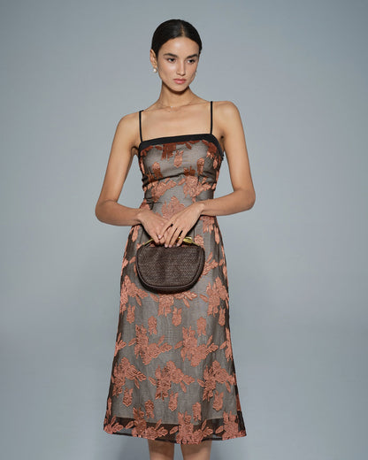 Vestido Midi Floral de Caramelo