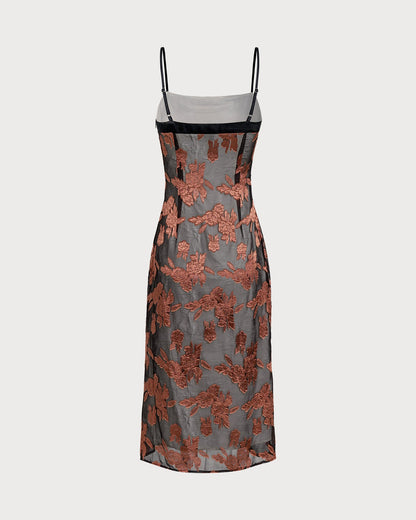 Vestido Midi Floral de Caramelo