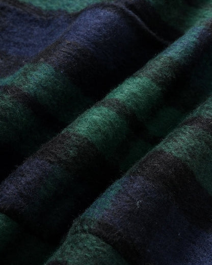 Vestido Mini de Cuello a Cuadros Verde