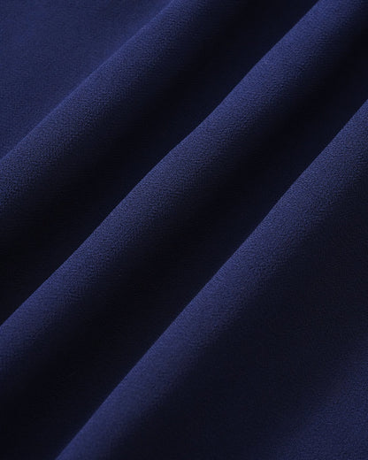 Vestido Mini A-Line de Chifón Azul Sin Espalda