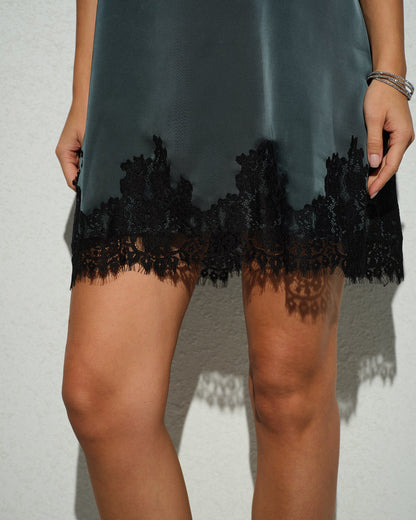 Túnica Mini Vestido Sin Mangas Verde