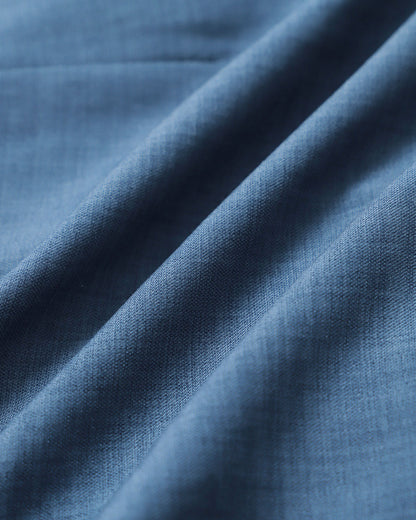 Vestido Mini Azul con Cuello Barco y Cinturón
