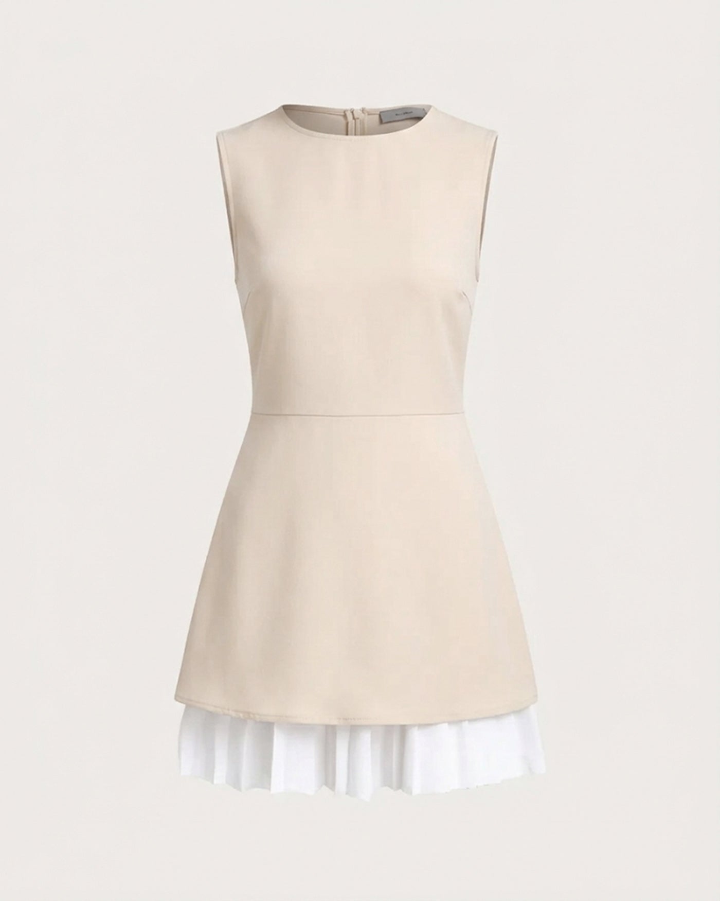 Vestido Mini Plisado de Melocotón para Mujer