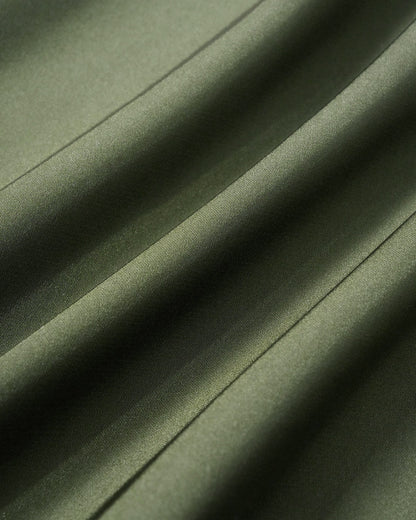 Vestido Mini Sin Mangas de Satén Verde