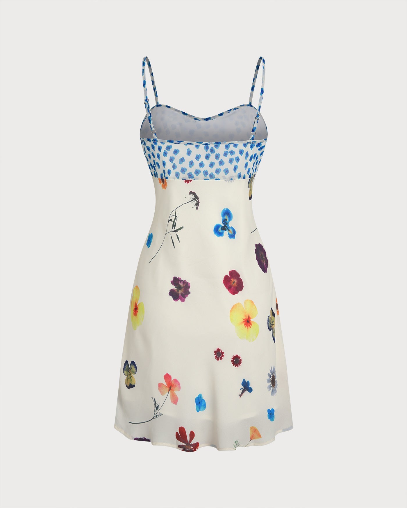 Vestido Mini Slip A-Line Floral de Albaricoque