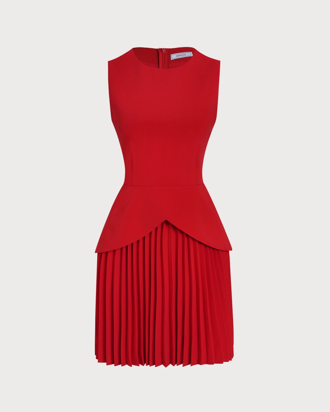 Vestido Mini Arrugado Rojo
