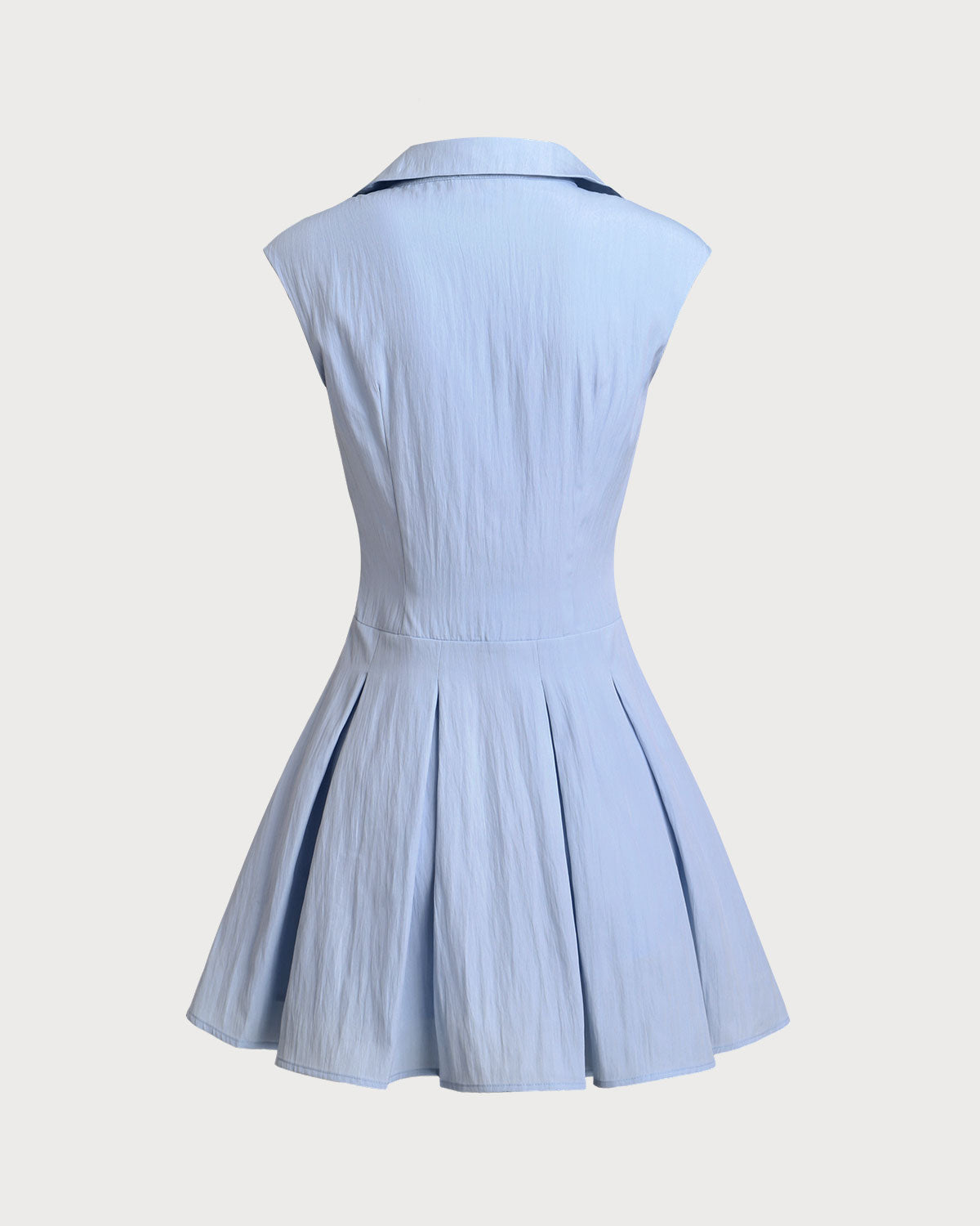 Vestido Mini Sin Mangas A-Line Azul