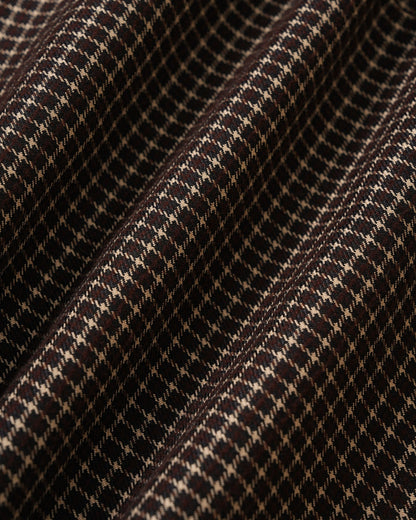 Camisa de Cuadros con Botón de Café