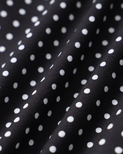 Blusa de Encaje con Lunares Negros