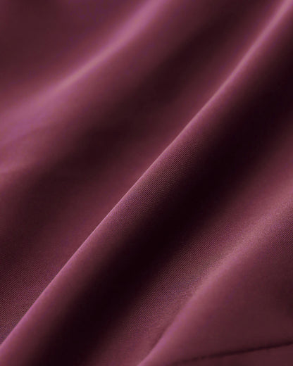 Blusa de Satén Rojo Vino