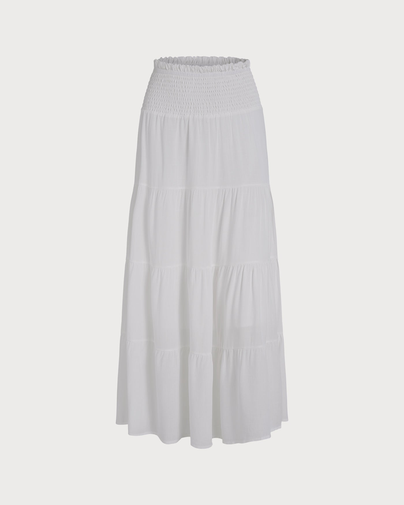 Falda Midi Blanca Acampanada