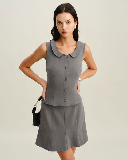 Falda Mini Sirena Gris
