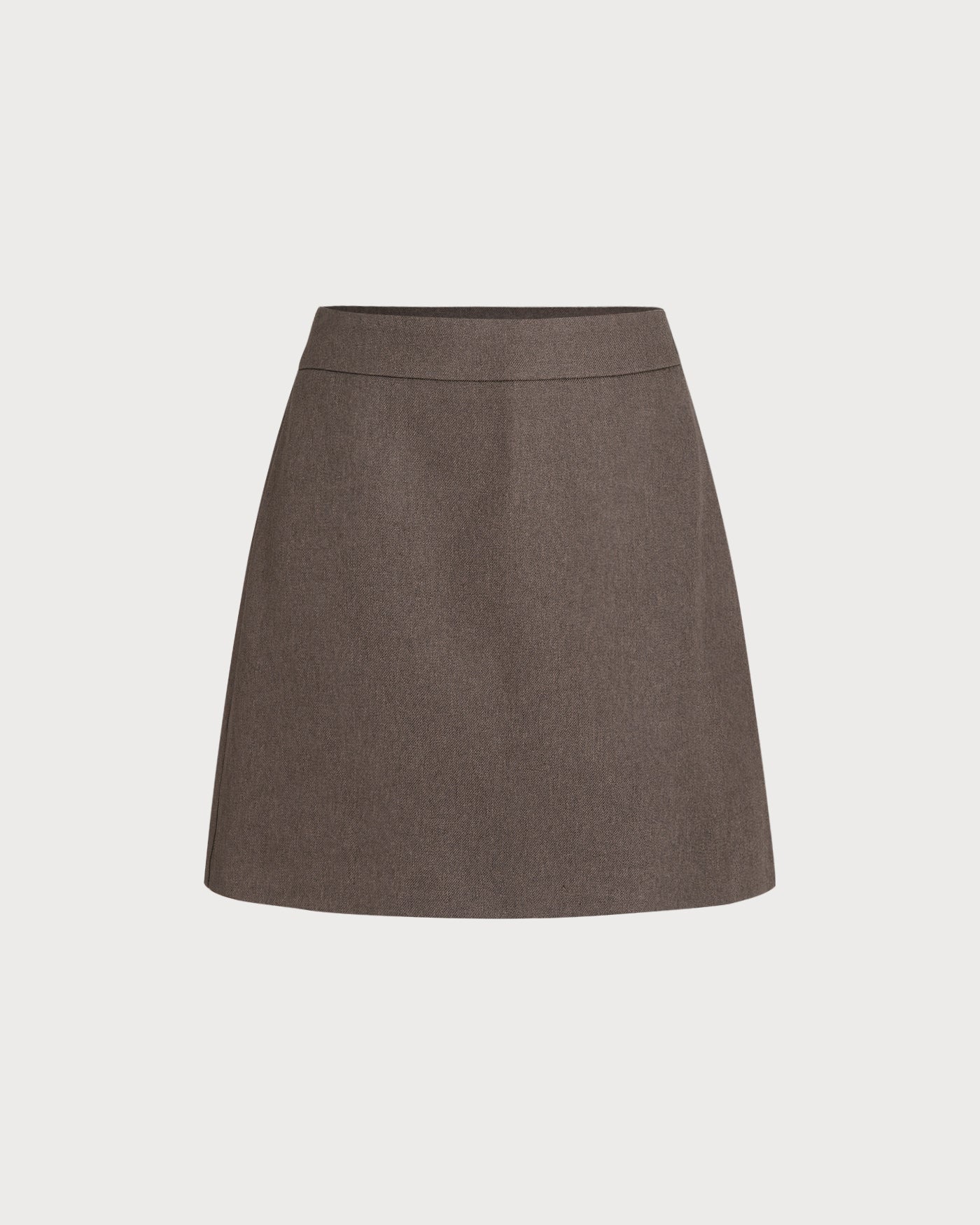 Falda Mini A-Line Marrón