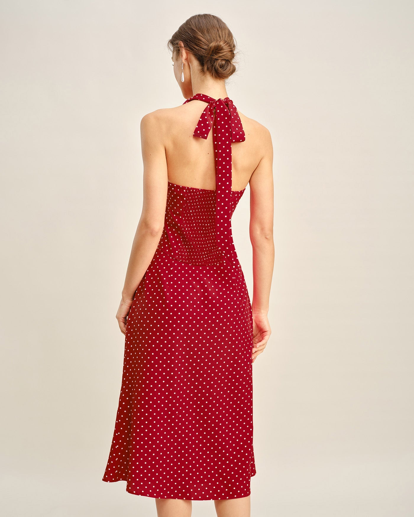 Falda Midi de Sirena con Lunares Rojos