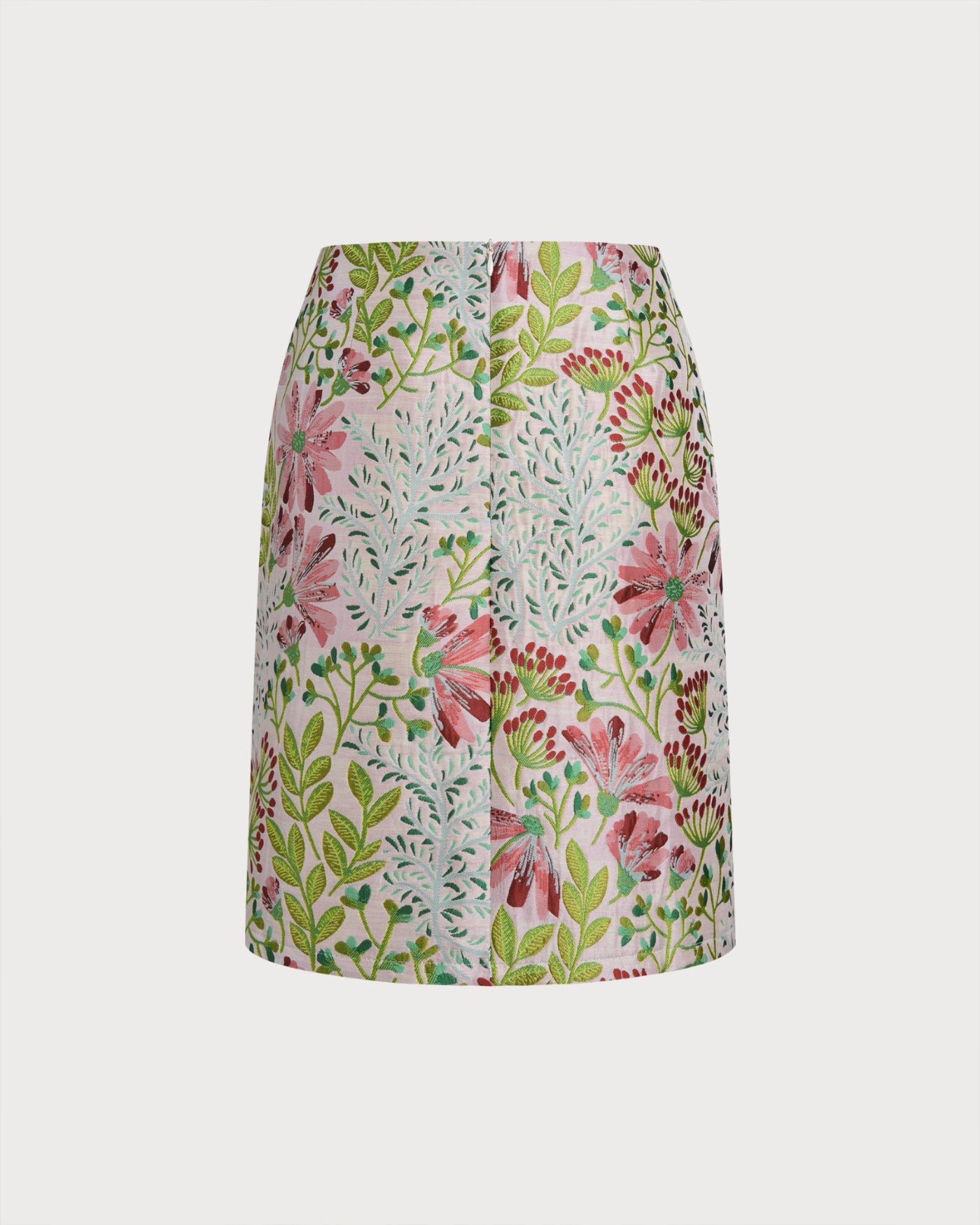 Falda Recta con Cremallera Floral