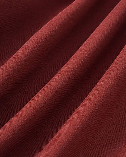 Falda Mini A-Line Fruncida Color Rojo Ladrillo