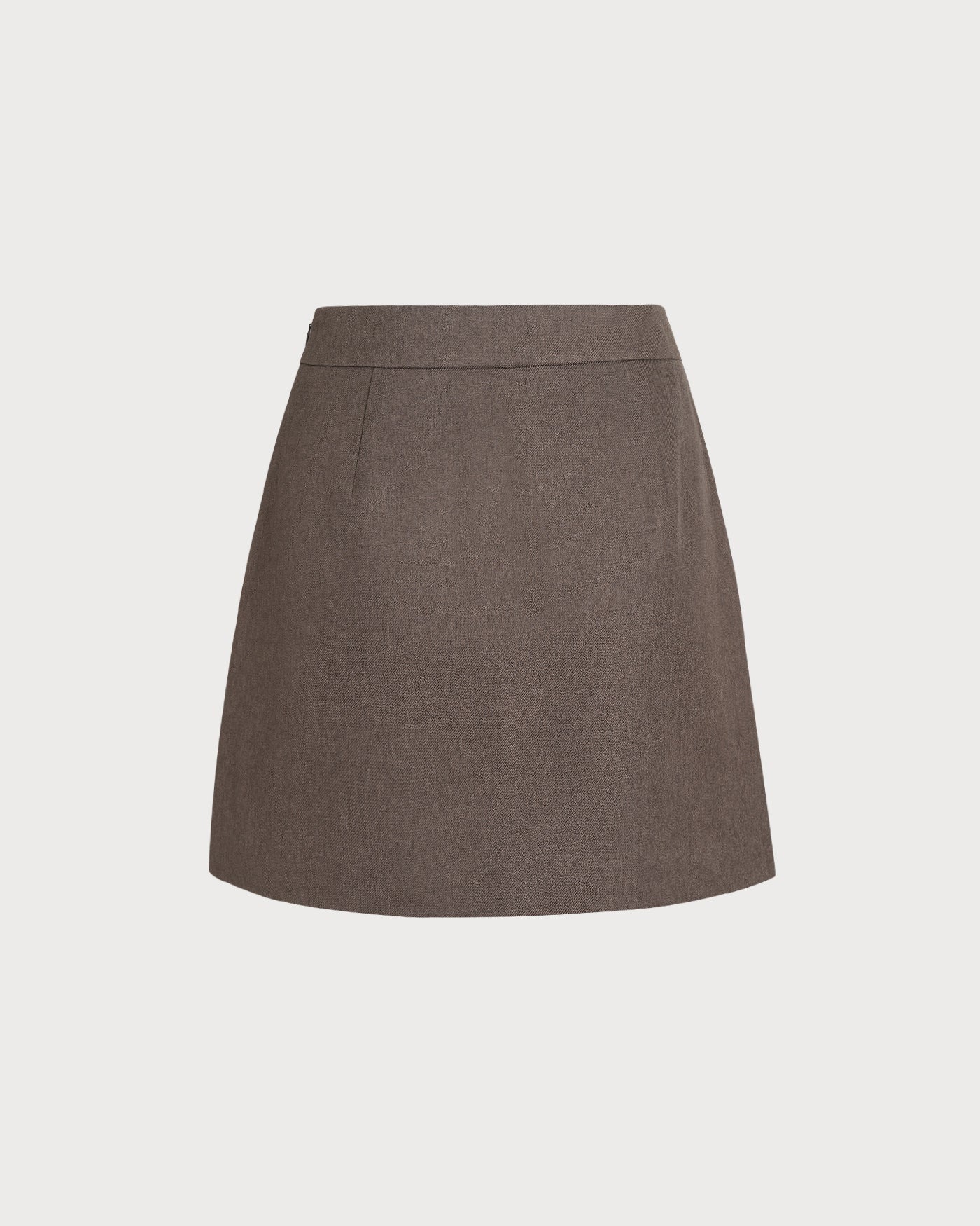 Falda Mini A-Line Marrón
