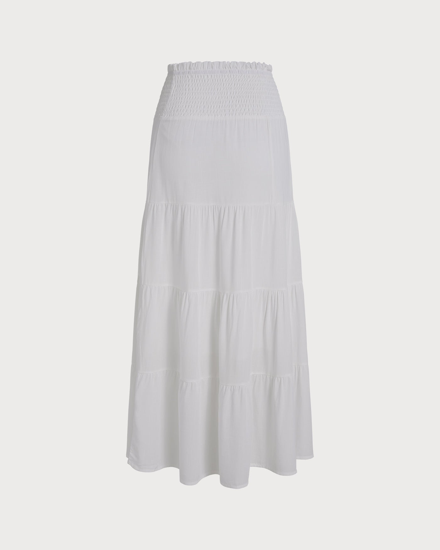 Falda Midi Blanca Acampanada