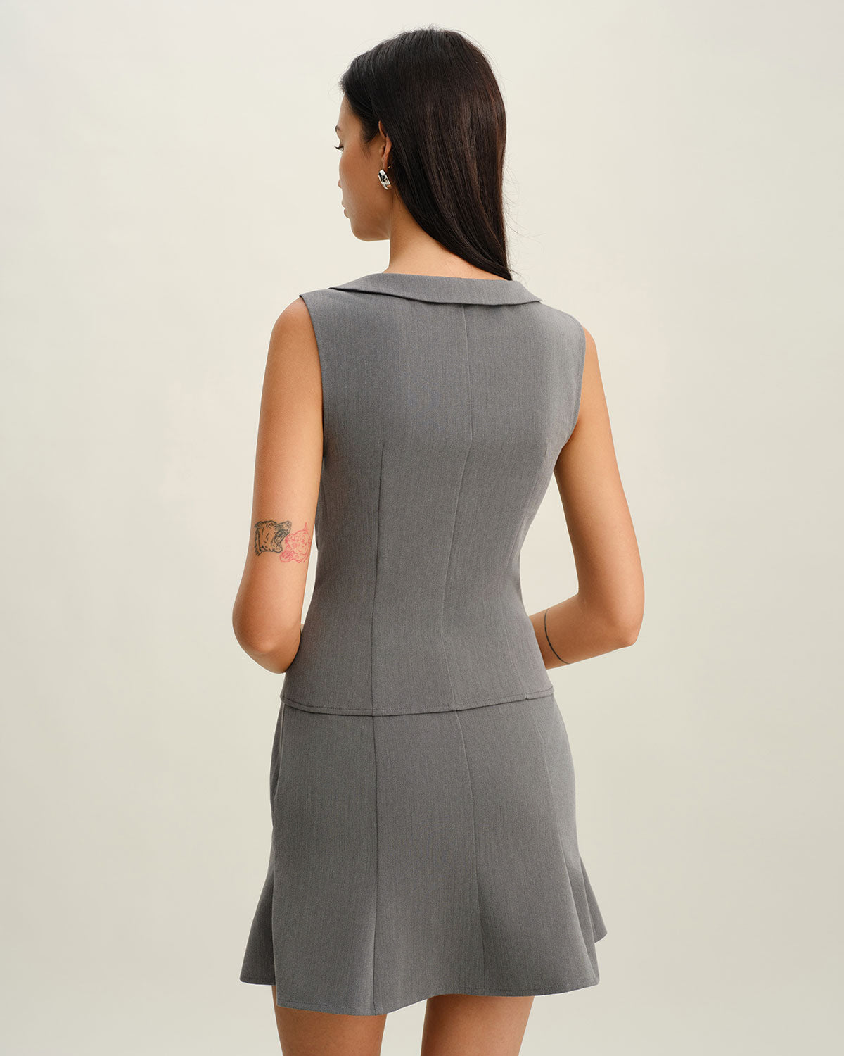Falda Mini Sirena Gris