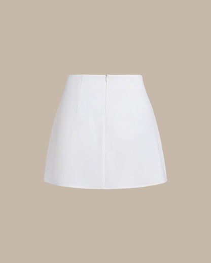 Falda Mini Irregular Blanca