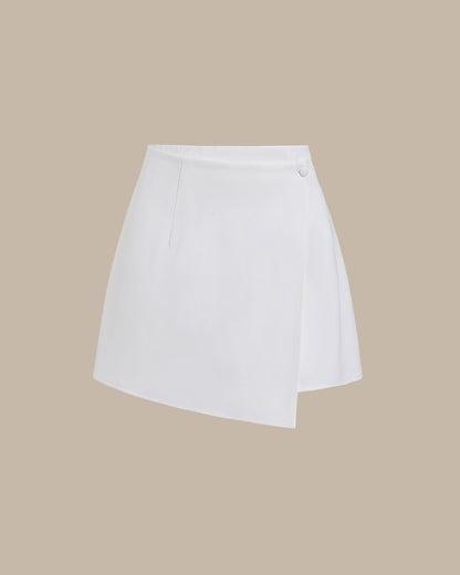 Falda Mini Irregular Blanca