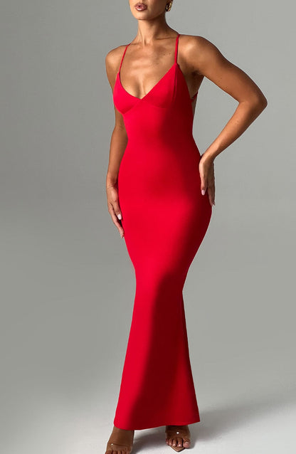 Długa sukienka Maxi Zelda - Czerwona