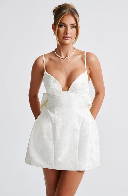 Mini sukienka Zoella - Kremowa